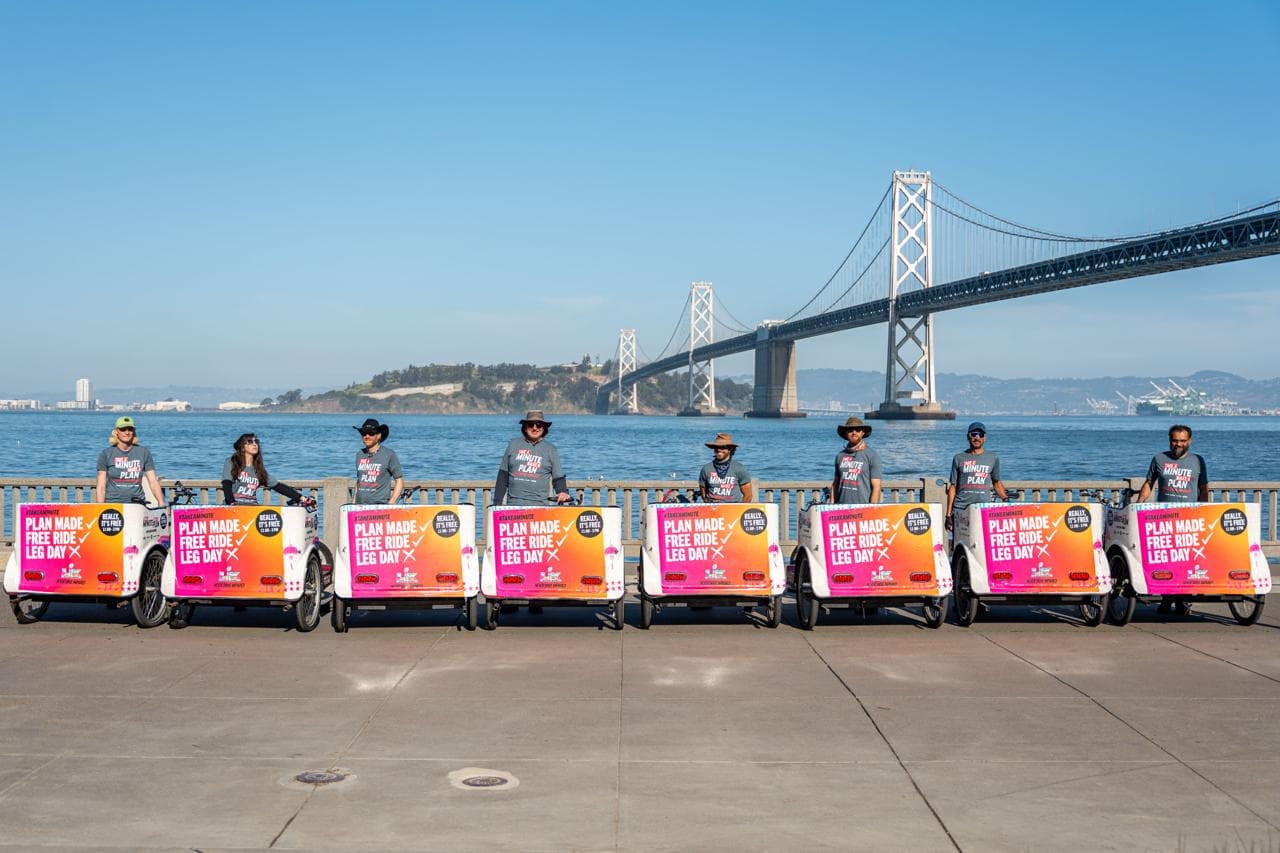 Experiential marketing activation — pedicabs with branded panels by Pivot Media Ventures