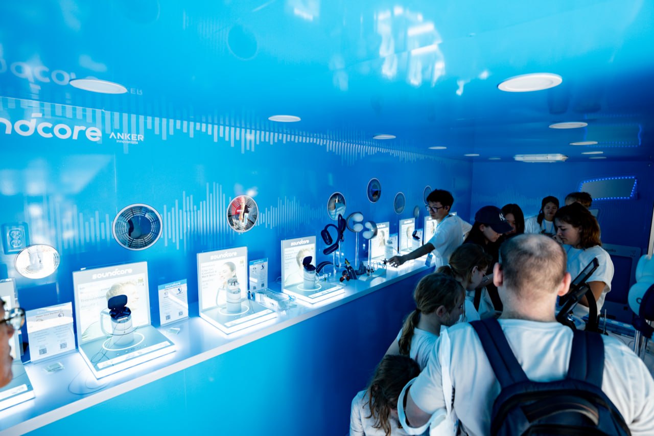 Soundcore by Anker immersive product experience vehicle buildout