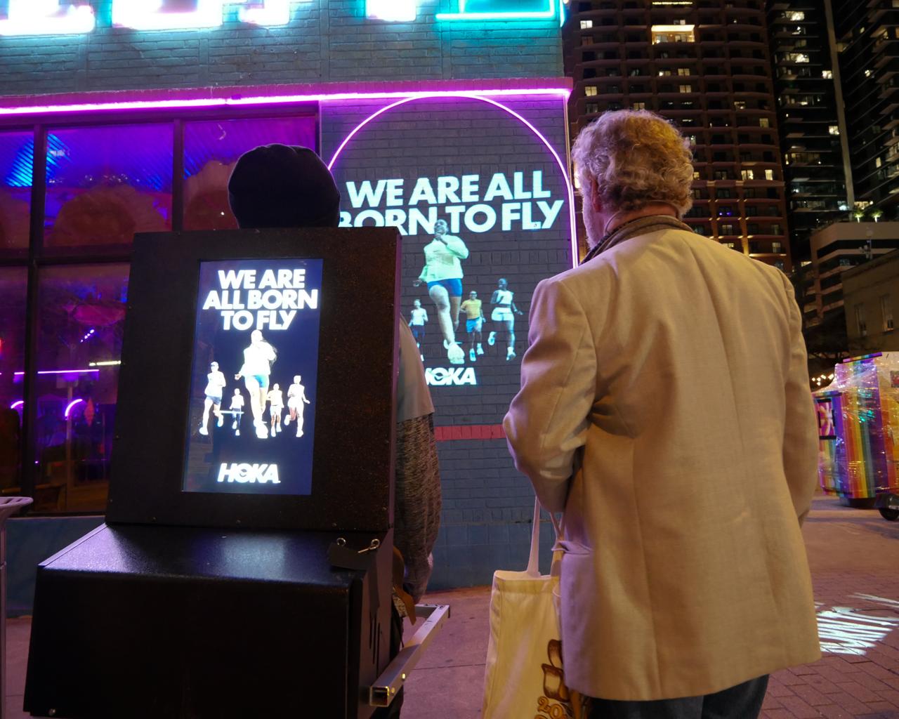 Large-scale projection mapping on a building facade