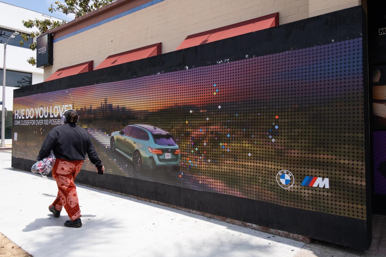 BMW M wallscape in Los Angeles