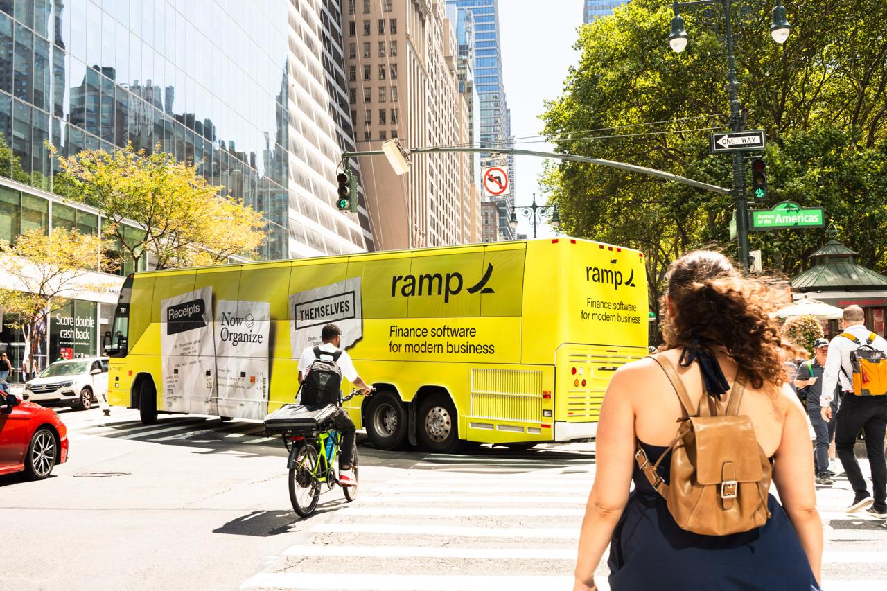 Ramp full bus wrap in New York City