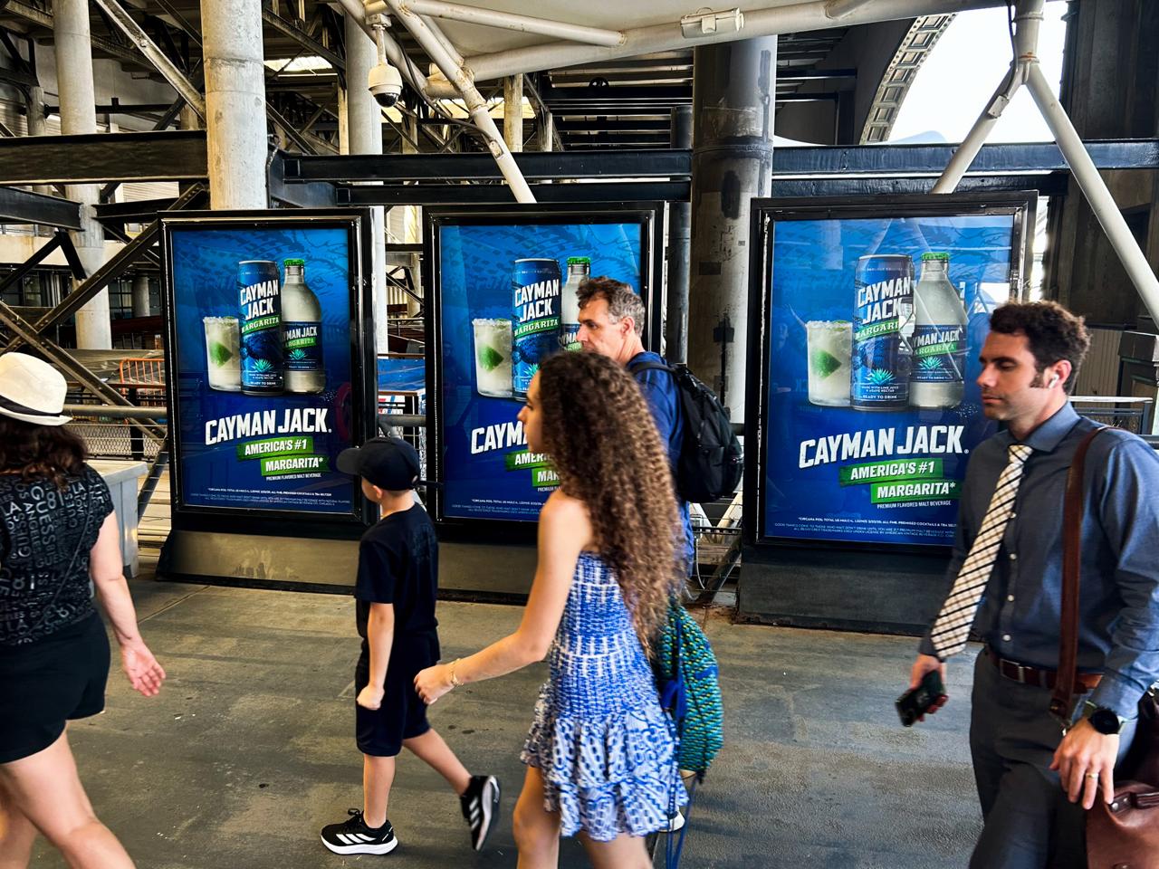 Cayman Jack transit display advertising