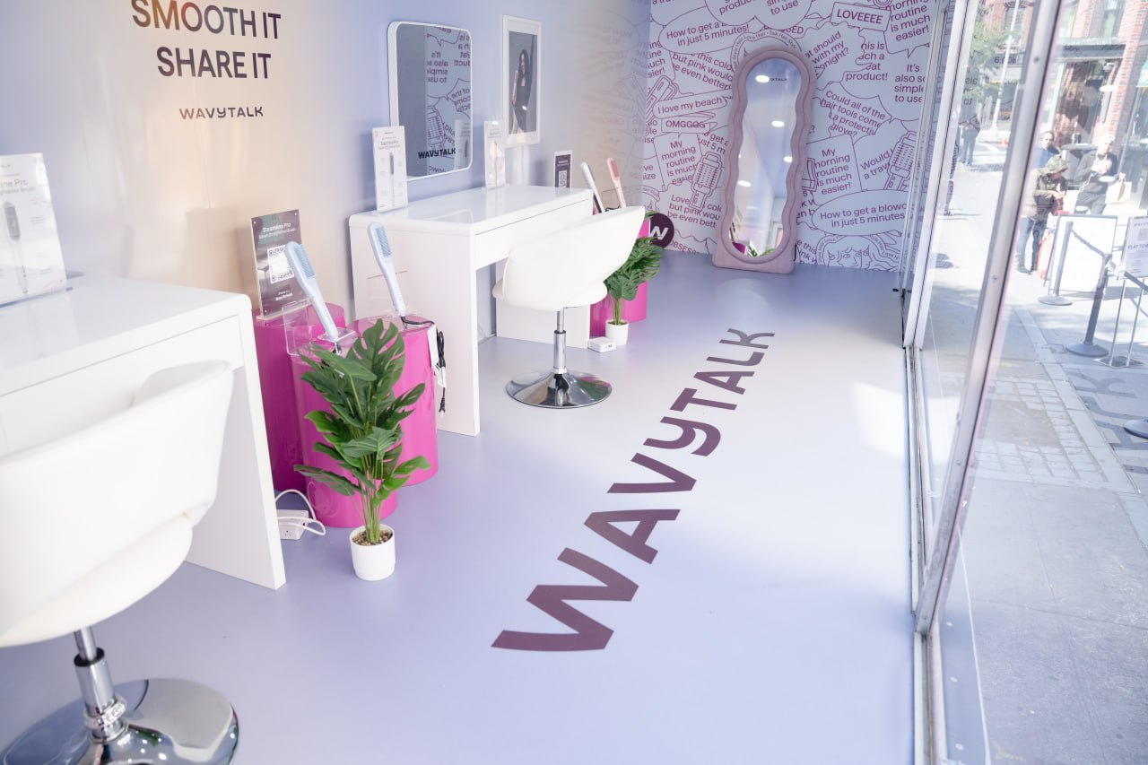WavyTalk mobile pop-up salon vehicle buildout interior